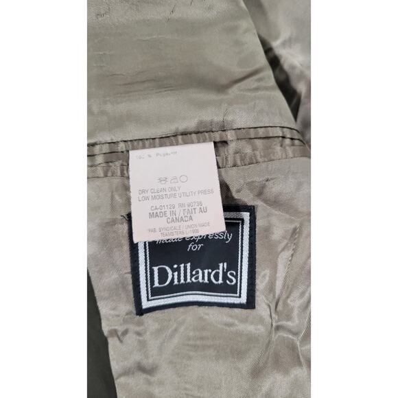 Ralph Lauren Brown Faux Suede Mens 42R Blazer Sport Coat Dillards Made in Canada - Picture 5 of 9